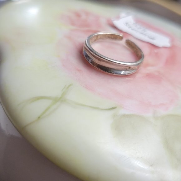 Toe Ring Open Size Vintage 925 - Picture 1 of 4